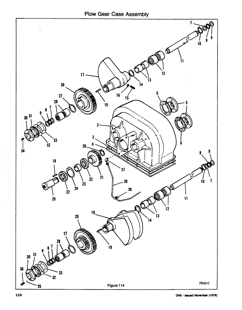 Схема запчастей Case DH5 - (228) - PLOW GEAR CASE ASSEMBLY (89) - TOOLS