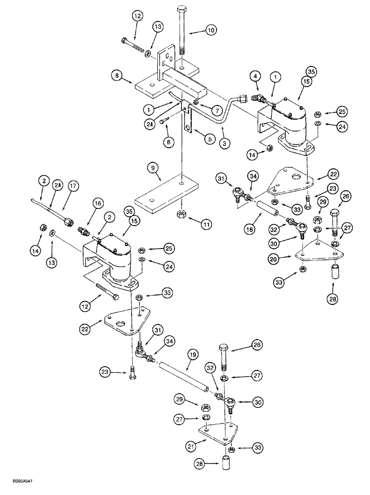 Схема запчастей Case 760 - (04-042) - STEERING ELECTRICAL CIRCUIT, HARNESSES TO SENSORS (55) - ELECTRICAL SYSTEMS