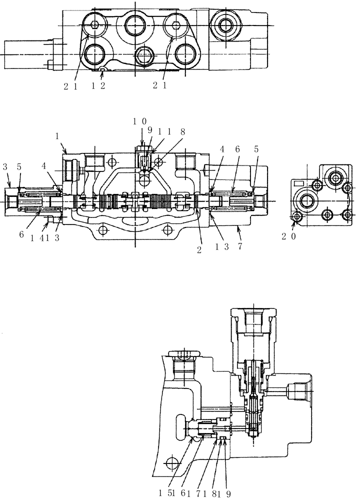 Схема запчастей Case CX50B - (HC011) - VALVE ASSEMBLY, CONTROL (BOOM) (35) - HYDRAULIC SYSTEMS