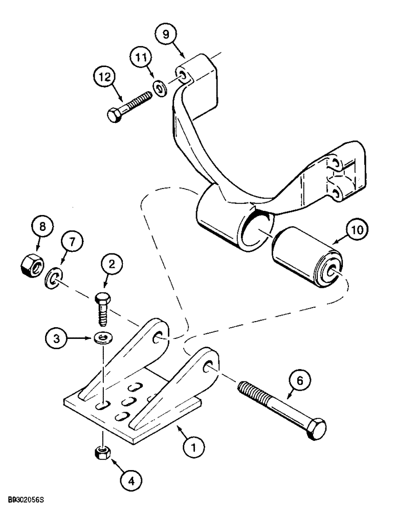 Схема запчастей Case 621B - (2-02) - ENGINE MOUNT AND RELATED PARTS (02) - ENGINE