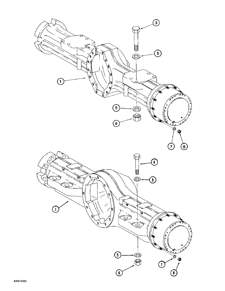 Схема запчастей Case 721B - (6-34) - AXLE ASSEMBLIES AND MOUNTING (06) - POWER TRAIN