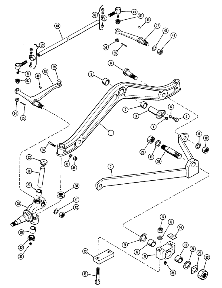 Схема запчастей Case W5 - (096) - TIE RODS AND STEERING ARMS (05) - STEERING