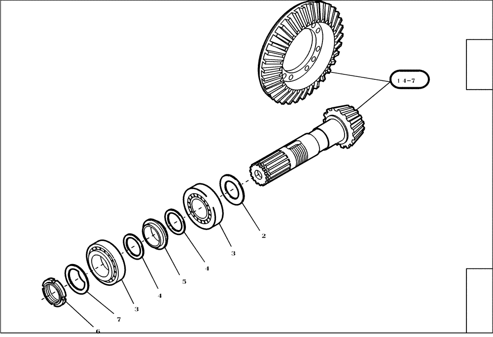 Схема запчастей Case 221E - (16.602[2988731000]) - REAR AXLE DIFFERENTIAL STANDARD (27) - REAR AXLE SYSTEM