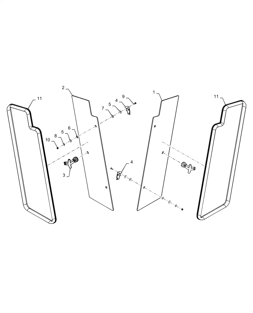 Схема запчастей Case 850L - (09-27A) - CAB - WINDOW VENTS - HARDWARE (09) - CHASSIS/ATTACHMENTS