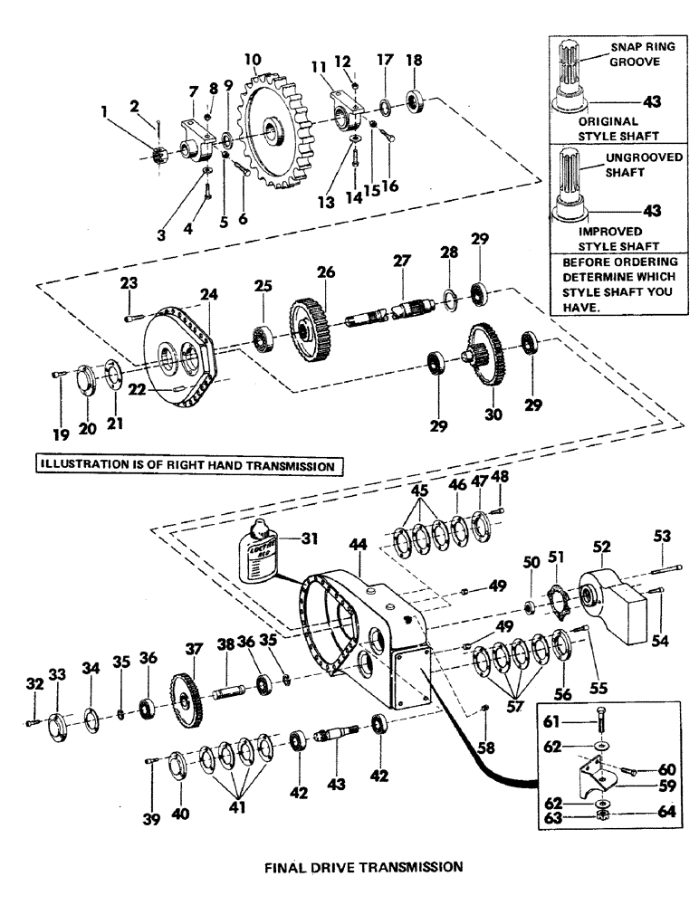 Схема запчастей Case 35YC - (013) - FINAL DRIVE TRANSMISSION (04) - UNDERCARRIAGE