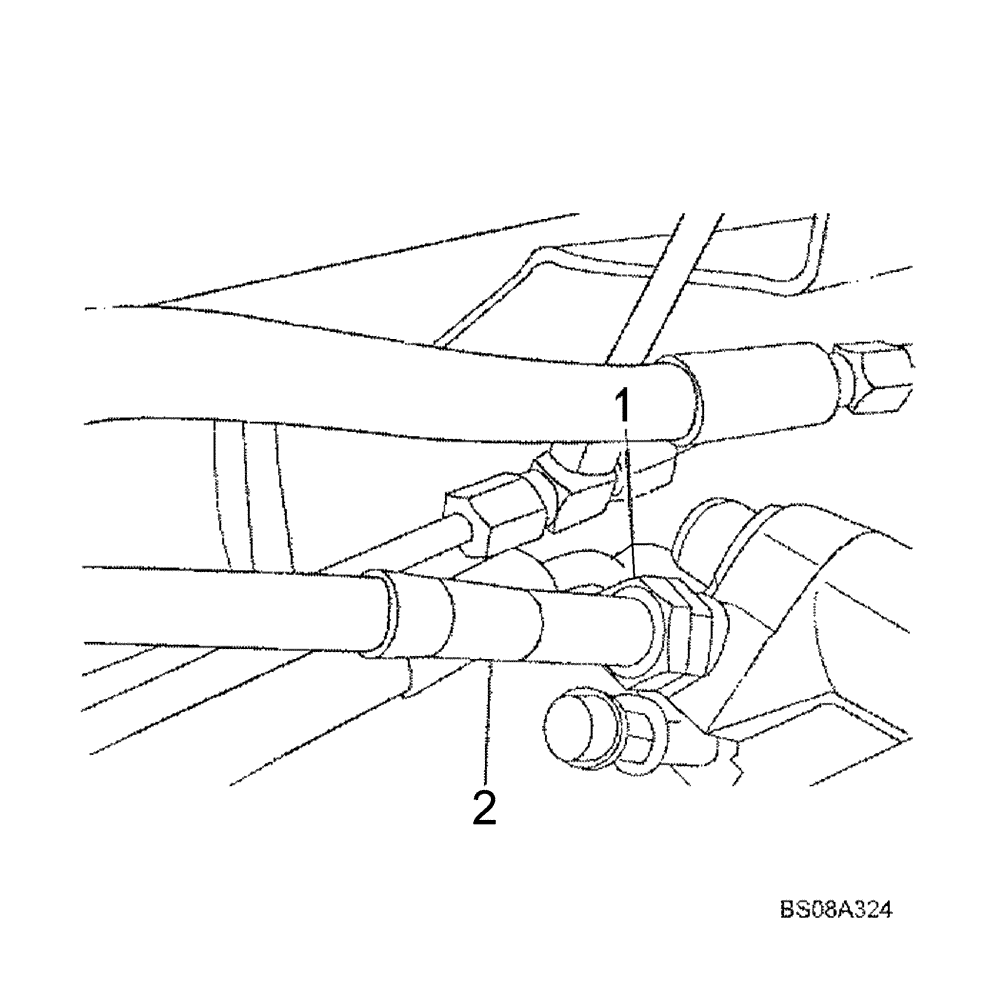 Схема запчастей Case 121E - (19.203[1611111100]) - SECURE PARKING BRAKE CABLE (33) - BRAKES & CONTROLS