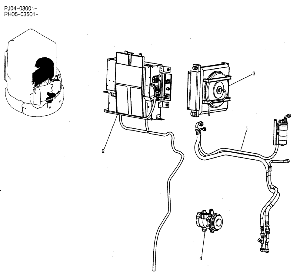 Схема запчастей Case CX50B - (06-022) - COOLER ASSEMBLY OPTIONAL PARTS