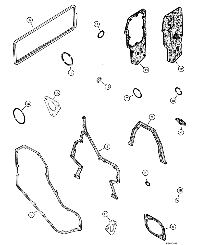 Схема запчастей Case 1840 - (02-41) - GASKET KIT - CYLINDER BLOCK, 4-390 EMISSIONS CERTIFIED ENGINE (INJECTION PUMP J935679) (02) - ENGINE