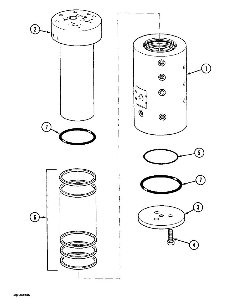 Схема запчастей Case 1088 - (8C-10) - TURNTABLE LEVELER HYDRAULIC SWIVEL, P.I.N. FROM 106901 AND AFTER (08) - HYDRAULICS