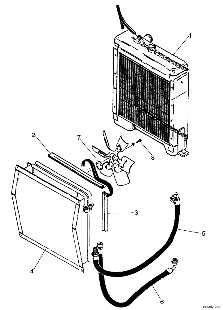 Схема запчастей Case 1840 - (02-01A) - RADIATOR - OIL COOLER (HEAVY DUTY) (02) - ENGINE