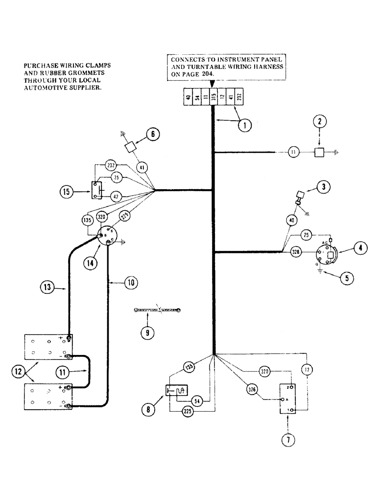 Схема запчастей Case 35 - (208) - ENGINE WIRING HARNESS FOR: CASE 336BDT DIESEL ENGINE, (USED ON UNITS PIN 6266131 THRU 6266300) (55) - ELECTRICAL SYSTEMS