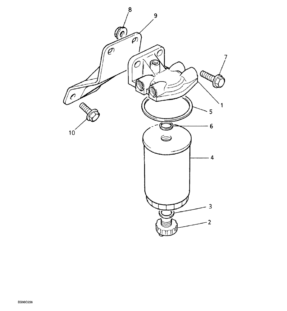 Схема запчастей Case 689G - (03-14) - FUEL FILTER (03) - FUEL SYSTEM