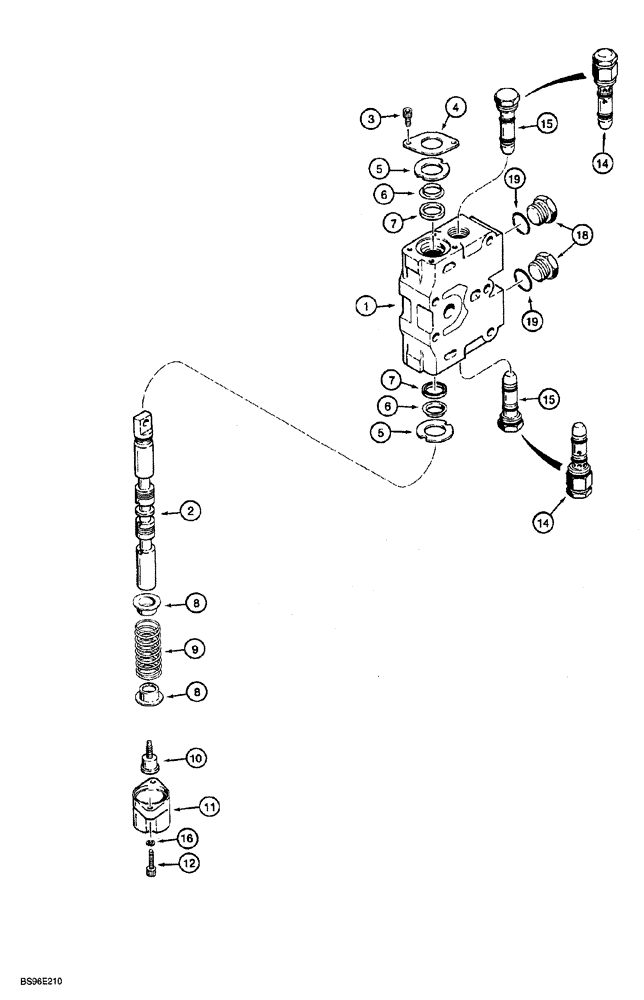 Схема запчастей Case 850G - (8-46) - TILT, ANGLE AND RIPPER SECTIONS (07) - HYDRAULIC SYSTEM