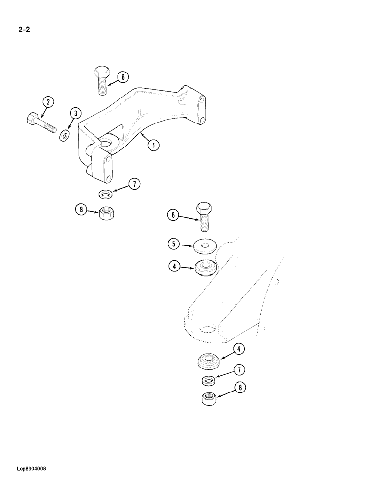 Схема запчастей Case 688 - (2-02) - ENGINE MOUNTING (02) - ENGINE