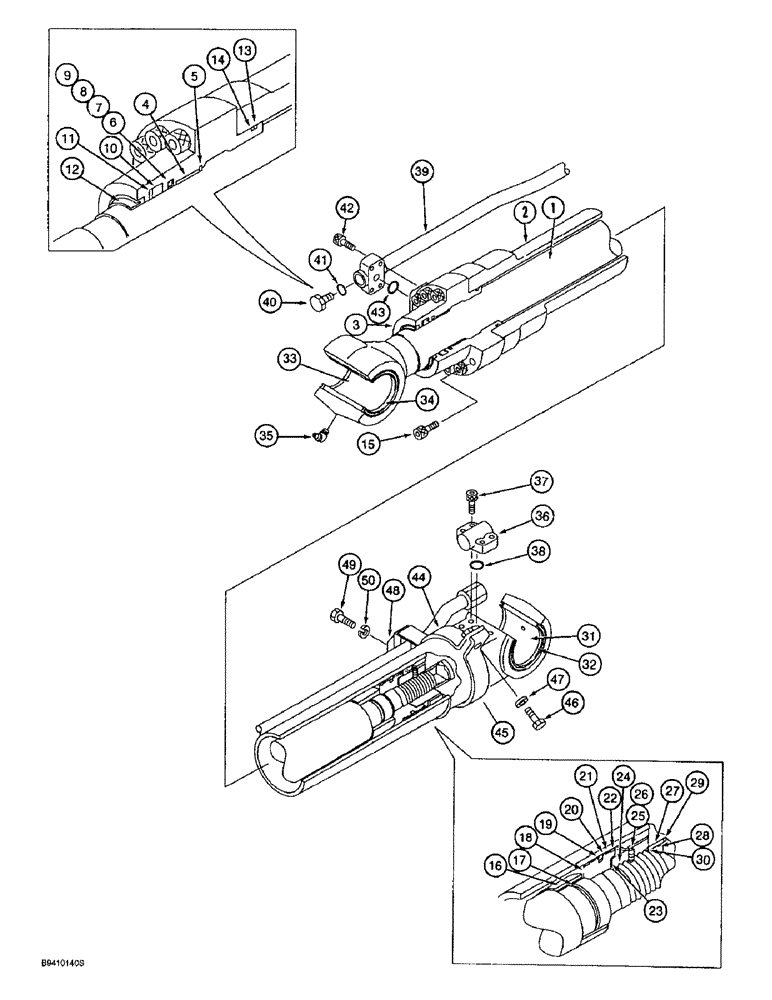 Схема запчастей Case 9030B - (8-175A) - ARM CYLINDER, LONG REACH MODELS (08) - HYDRAULICS