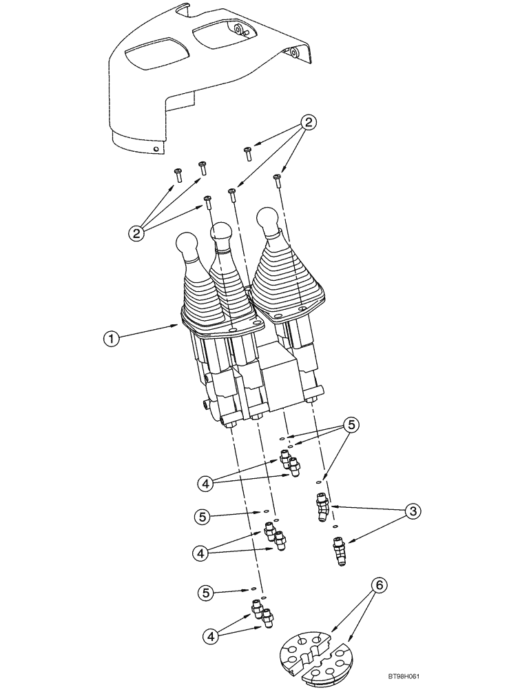 Схема запчастей Case 921C - (08-28) - HYDRAULICS - LOADER CONTROL, REMOTE (08) - HYDRAULICS