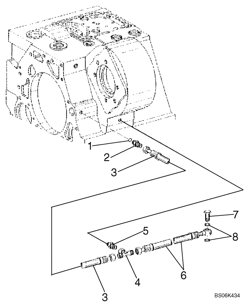 Схема запчастей Case 921E - (06-17A) - TRANSMISSION - LUBRICATION LINES (06) - POWER TRAIN