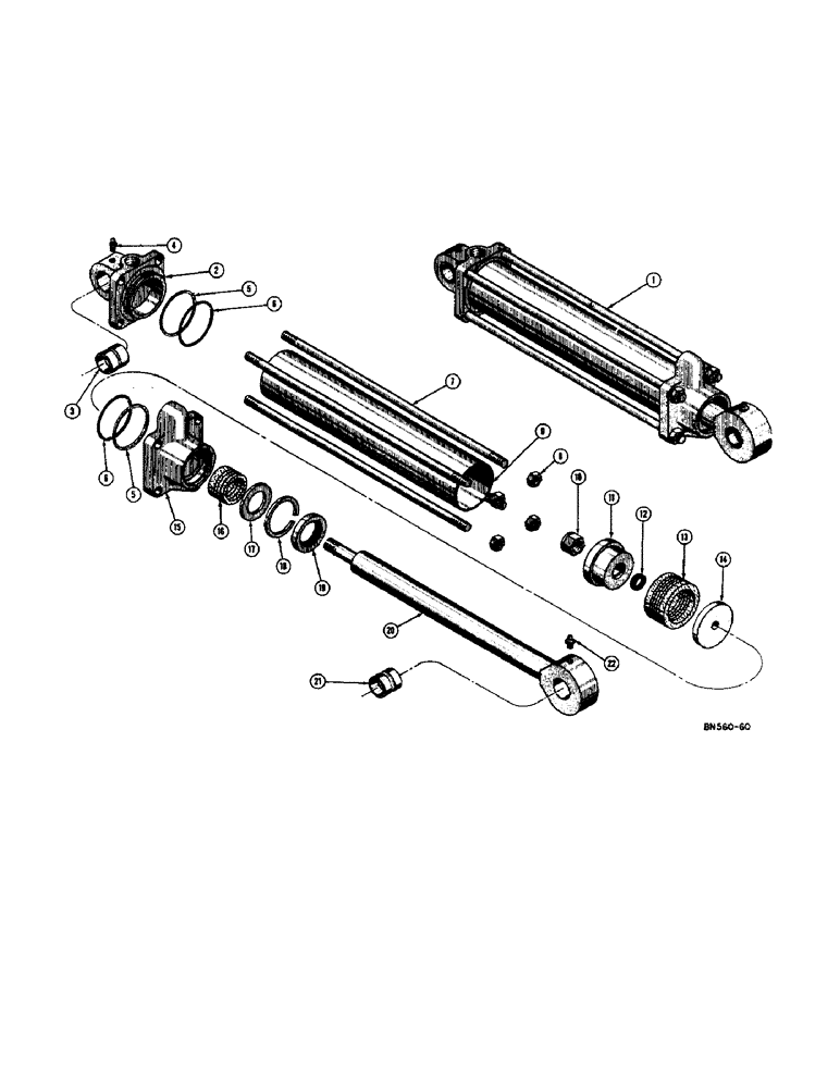 Схема запчастей Case 420B - (179A) - D25012 HYDRAULIC CROWD CYLINDER (07) - HYDRAULIC SYSTEM