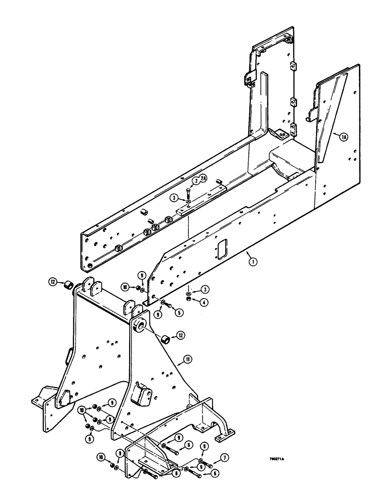 Схема запчастей Case 350B - (282) - ENGINE FRAME AND MAIN FRAME, LOADER MODELS (05) - UPPERSTRUCTURE CHASSIS