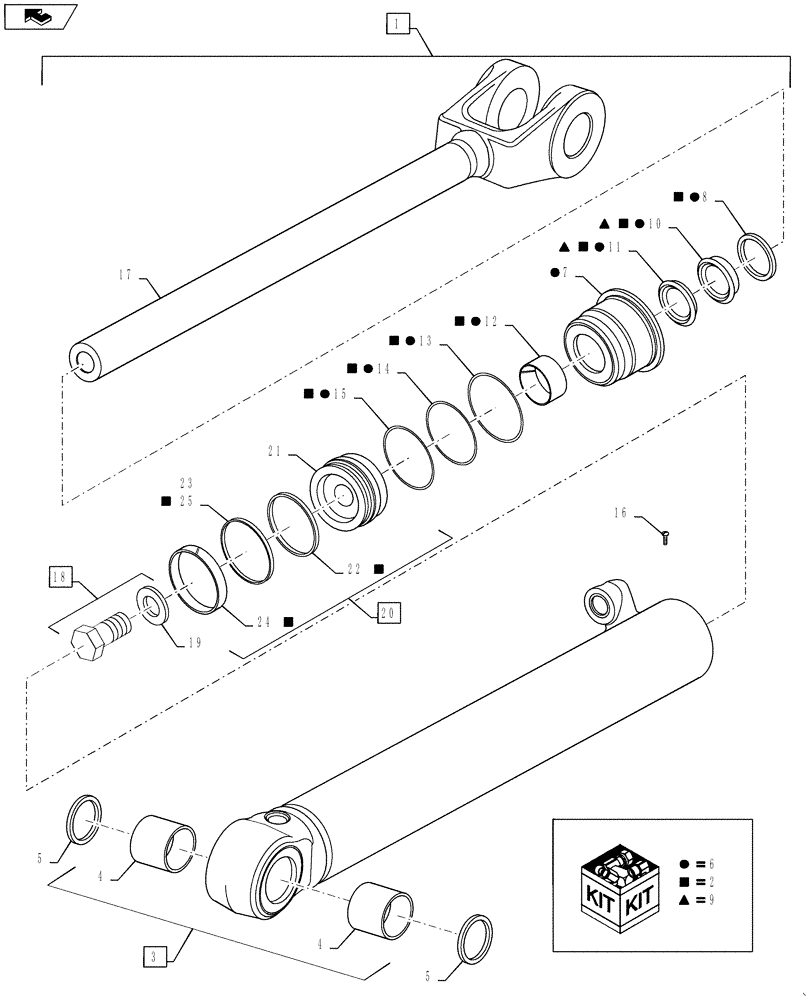 Схема запчастей Case 621F - (39.100.09[02]) - CYLINDER ASSY LIFT LOADER BUCKETS XR/LR (39) - FRAMES AND BALLASTING