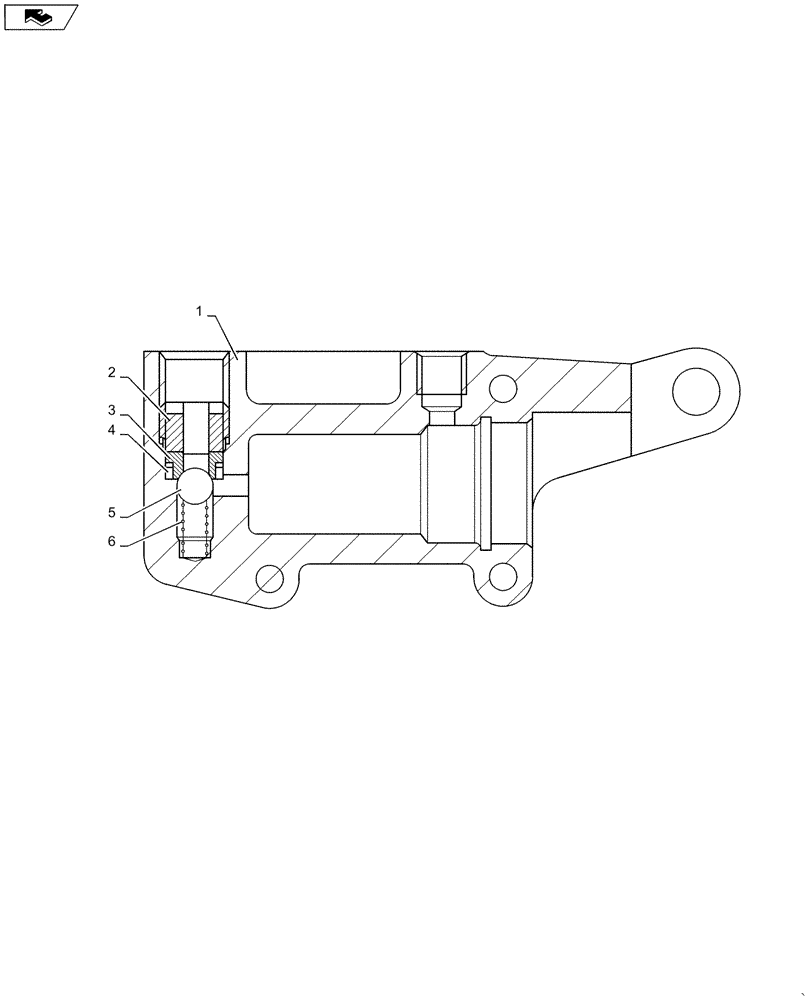 Схема запчастей Case SV211 - (35.106.AD[05]) - HYDRAULICS - HAND PUMP, BODY (35) - HYDRAULIC SYSTEMS