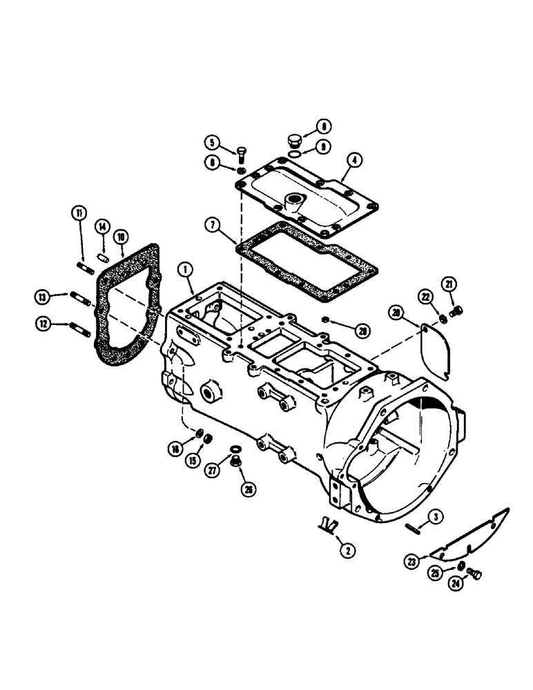 Схема запчастей Case 480CK - (082) - TORQUE TUBE 