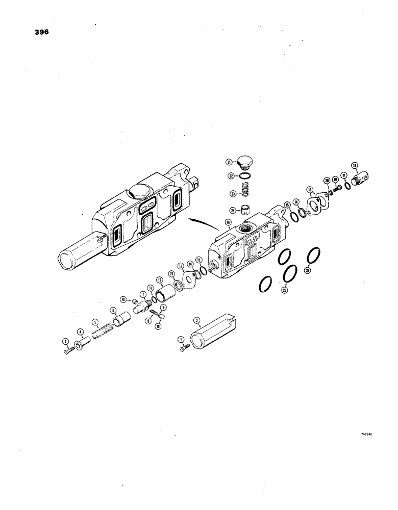 Схема запчастей Case 850 - (396) - D66213 DOZER LIFT SECTION, (CS&S # WT1030) (07) - HYDRAULIC SYSTEM