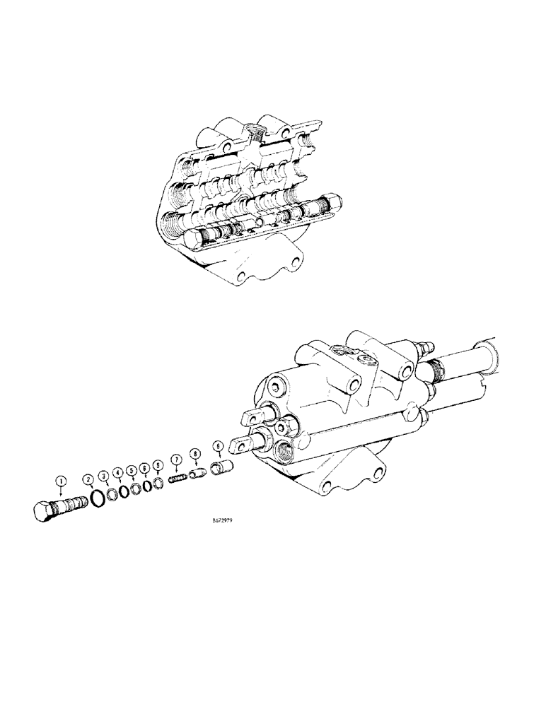 Схема запчастей Case 680CK - (362[1]) - CHECK VALVE (35) - HYDRAULIC SYSTEMS