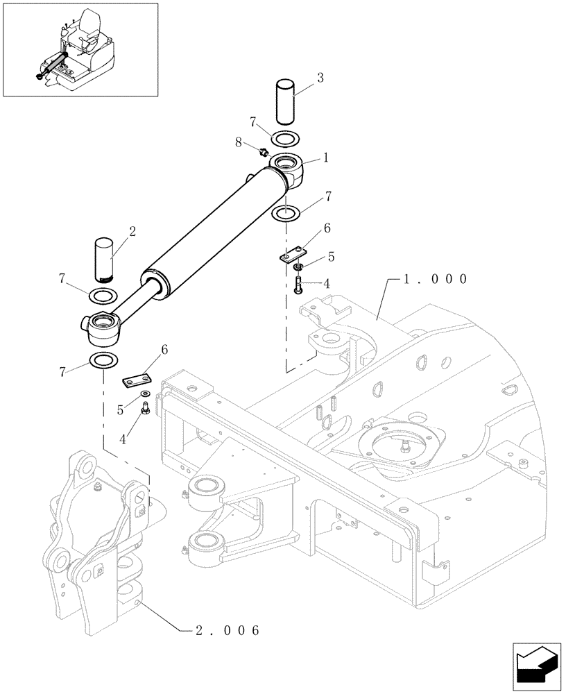 Схема запчастей Case CX16B - (1.035[01]) - CYLINDER ASSY, SWING (35) - HYDRAULIC SYSTEMS