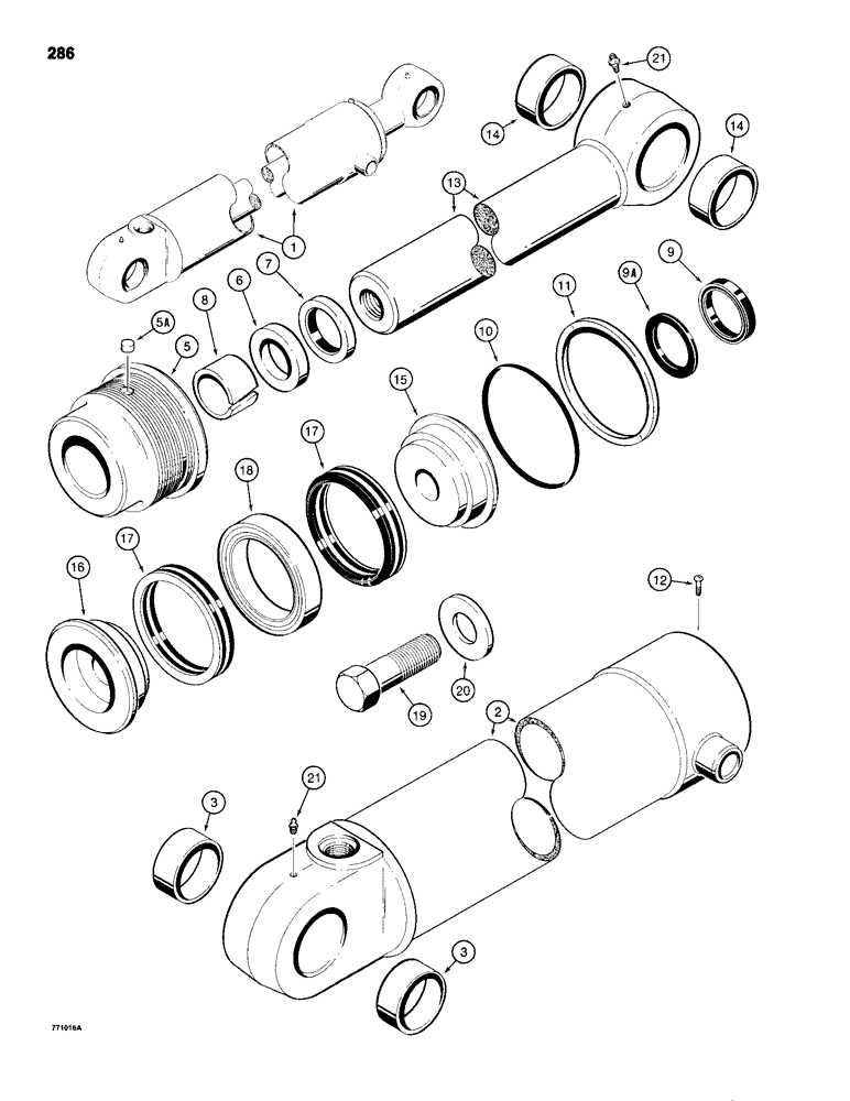 Схема запчастей Case 680H - (286) - G101348 BACKHOE DIPPER CYLINDER (08) - HYDRAULICS