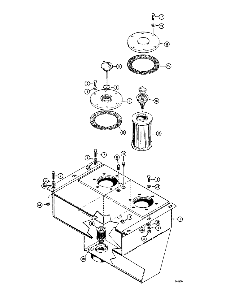 Схема запчастей Case 680CK - (122) - HYDRAULIC TANK (35) - HYDRAULIC SYSTEMS