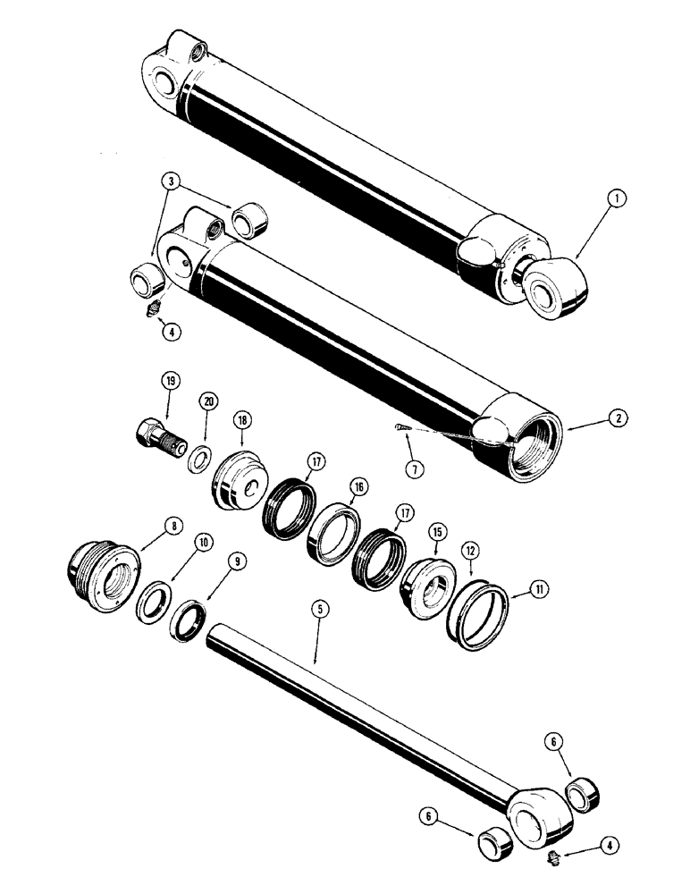 Схема запчастей Case 680CK - (218) - G32687 BACKHOE BUCKET CYLINDER (35) - HYDRAULIC SYSTEMS