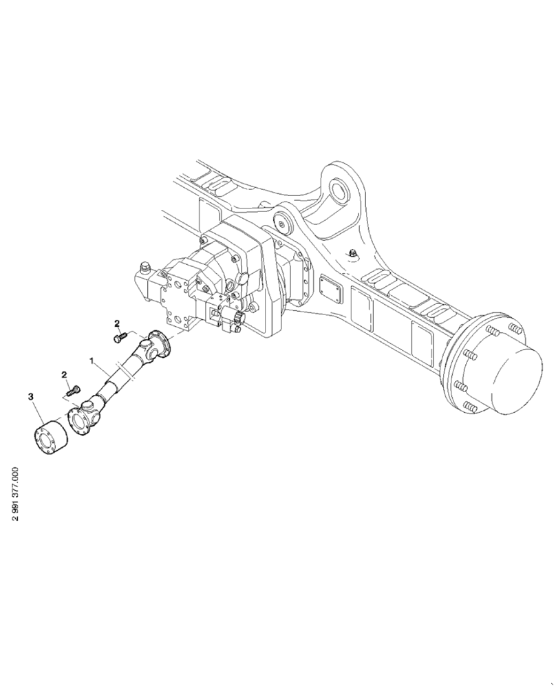 Схема запчастей Case 21E - (07.010[2991377000]) - DRIVE SHAFT INSTALLATION (14) - MAIN GEARBOX & DRIVE