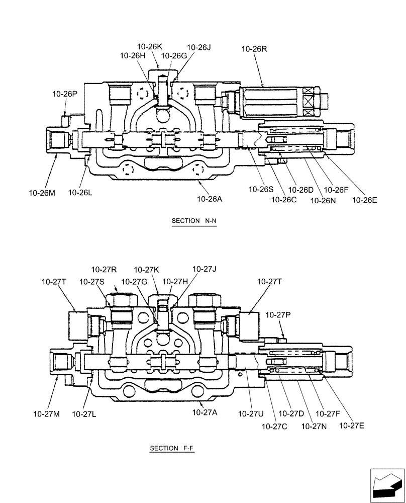 Схема запчастей Case CX36B - (01-031[10]) - VALVE INSTAL - ANGLE DOZER (35) - HYDRAULIC SYSTEMS