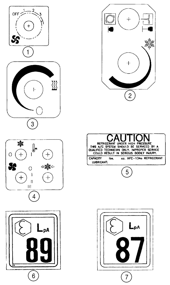 Схема запчастей Case 95XT - (09-77) - DECALS (09) - CHASSIS/ATTACHMENTS