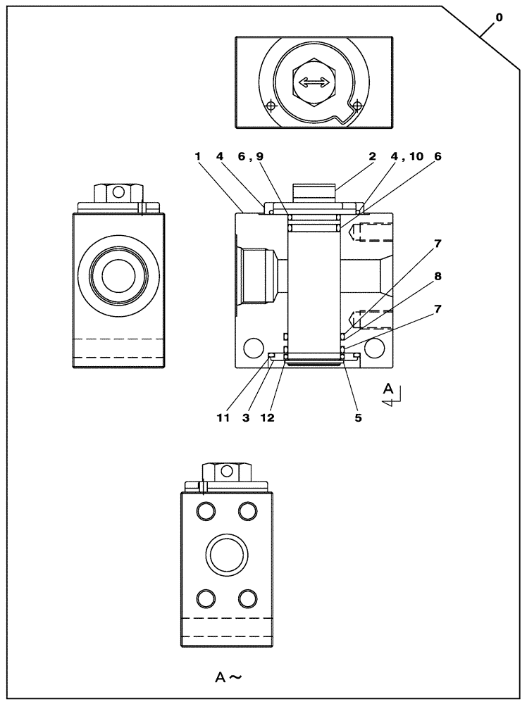 Схема запчастей Case CX470C - (08-273-00[01]) - VALVE SHUT-OFF - OPTIONAL (07) - HYDRAULIC SYSTEM