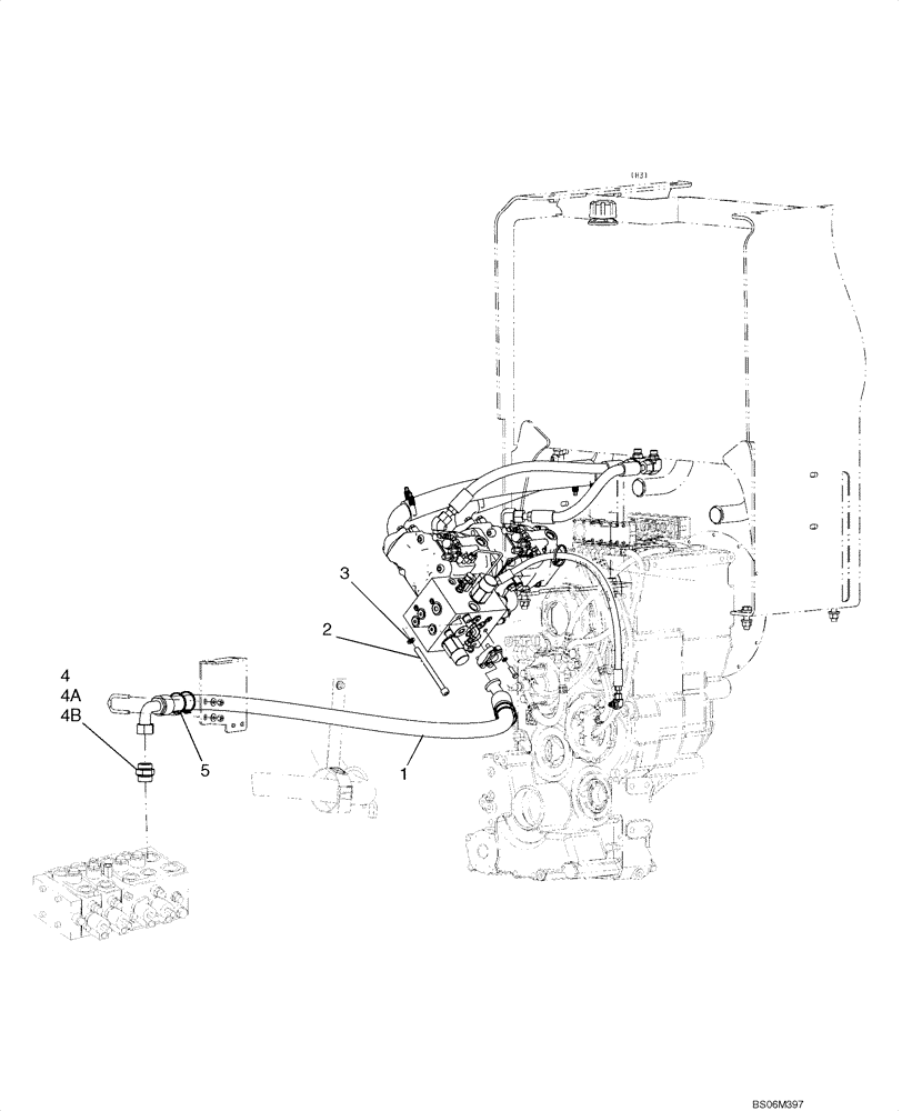 Схема запчастей Case 921E - (08-05) - HYDRAULICS - COOLING FRAME TO PUMP/PRIORITY VALVE (08) - HYDRAULICS