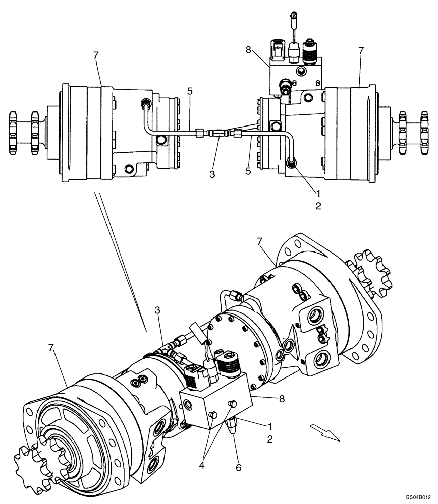 Схема запчастей Case 435 - (06-06) - HYDROSTATICS - TWO SPEED (06) - POWER TRAIN