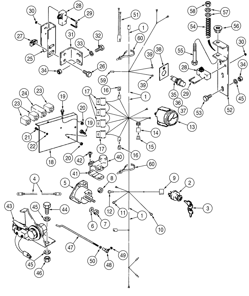 Схема запчастей Case TF300B - (04-02) - HARNESS, MAIN CONNECTORS (04) - ELECTRICAL SYSTEMS