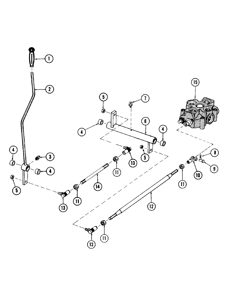 Схема запчастей Case 980 - (122) - LEVELER CONTROL & LINKAGE (04) - UNDERCARRIAGE