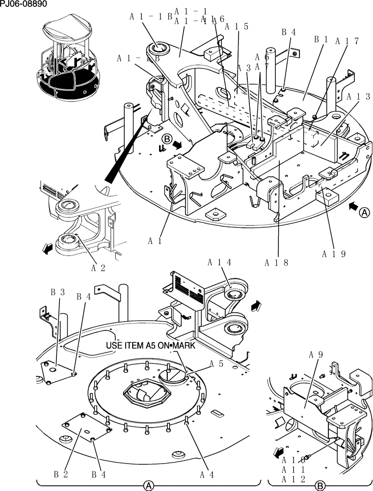 Схема запчастей Case CX50B - (010-72[1]) - FRAME ASSY, UPP ANGLE DOZER (39) - FRAMES AND BALLASTING