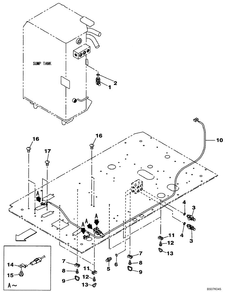 Схема запчастей Case CX130B - (08-50) - HYDRAULIC CIRCUIT - OPTIONAL (3-WAY - SMALL FLOW) - PLUG, BLANK-OFF - (08) - HYDRAULICS