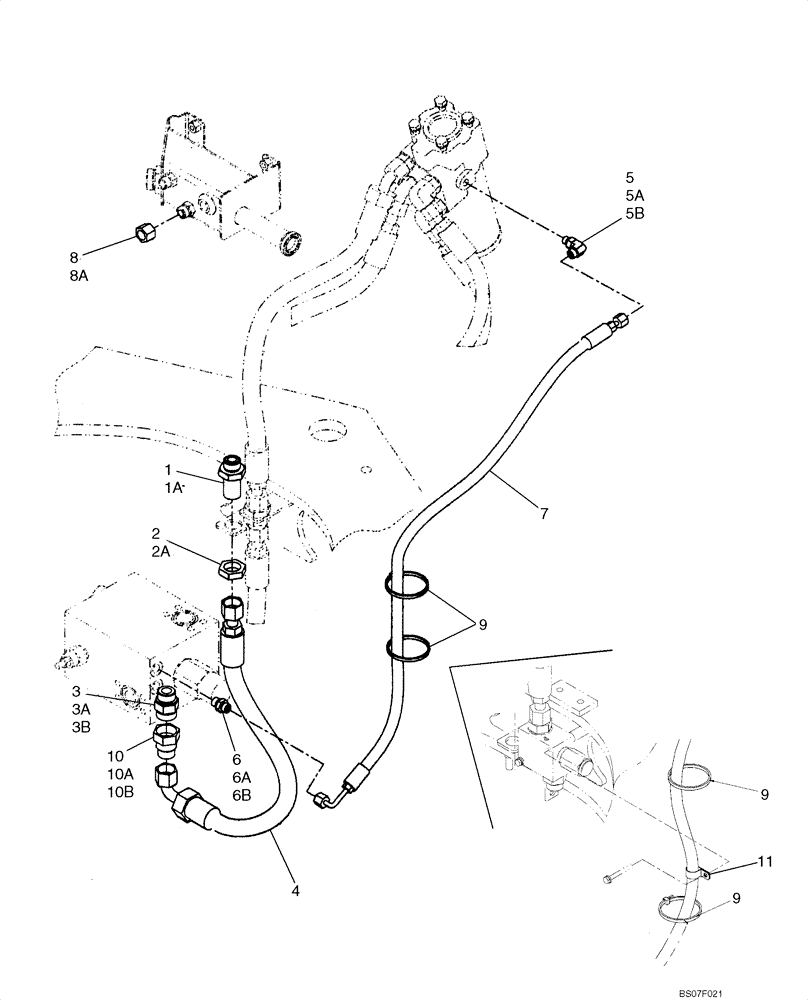 Схема запчастей Case 721E - (05-08) - STEERING - HYDRAULICS (05) - STEERING