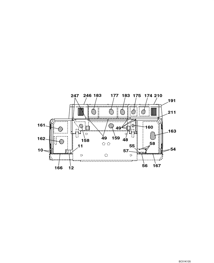 Схема запчастей Case CX800 - (09-13) - FRAMES, COVERS - INSULATION (09) - CHASSIS