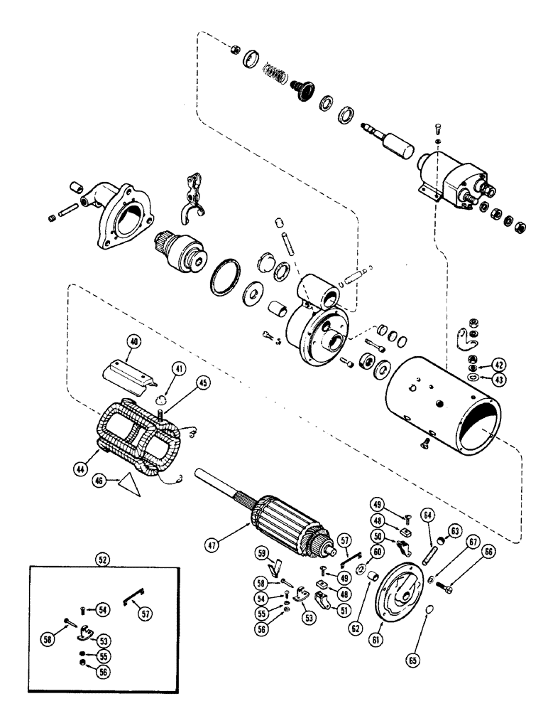 Схема запчастей Case W8C - (052) - A15485 STARTER, (401) DIESEL ENGINE (04) - ELECTRICAL SYSTEMS