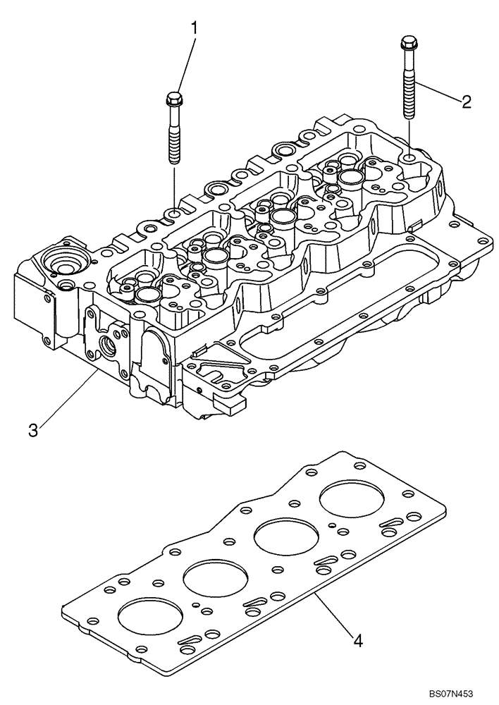 Схема запчастей Case 750L - (02-23) - CYLINDER HEAD (02) - ENGINE