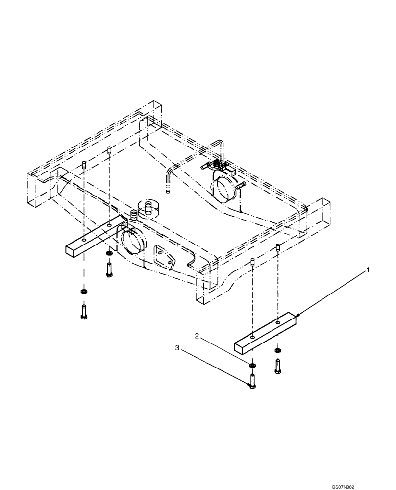 Схема запчастей Case 521E - (06-21) - AXLE, REAR - STOP (06) - POWER TRAIN