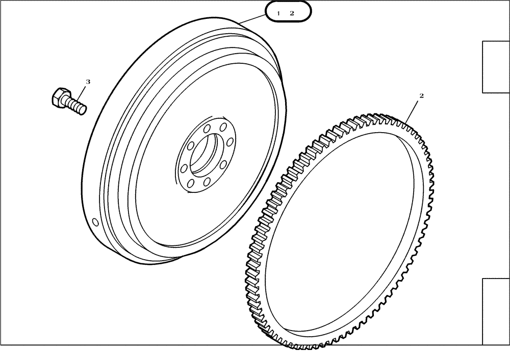 Схема запчастей Case 321E - (95.004[2984871001]) - FLYWHEEL (10) - ENGINE