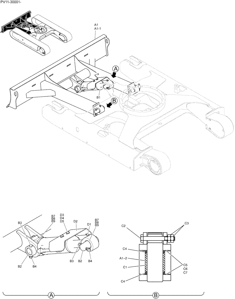 Схема запчастей Case CX27B - (02-011) - DOZER ASSY (86) - DOZER