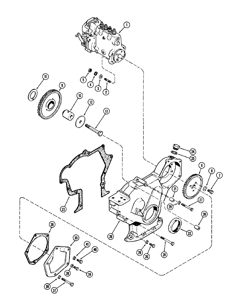 Схема запчастей Case 400C - (046) - FUEL INJECTION PUMP AND DRIVE, (336B) DIESEL ENGINE (03) - FUEL SYSTEM